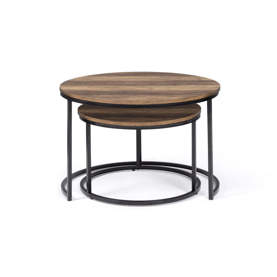 Tables basses rondes gigognes Eliza - lot de 2