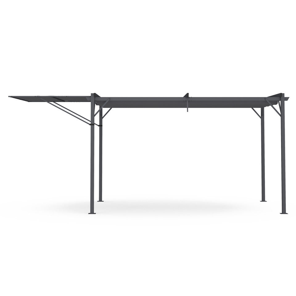 Pergola Marina en acier avec toit rétractable et inclinable 3x4m