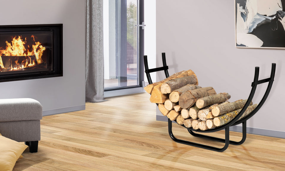 Range bûches arche en acier