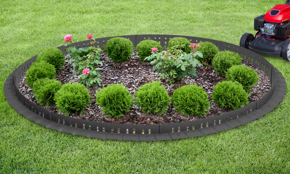 Bordurettes pour parterre grise stop herbe spéciale tonte - 5m