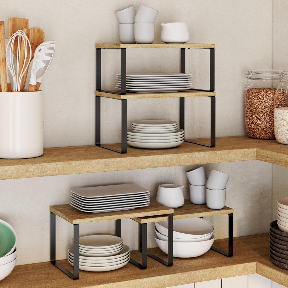 Etagères de rangement encastrables pour placards - lot de 4