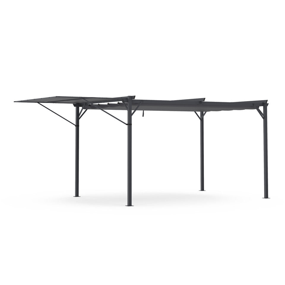 Pergola Marina en acier avec toit rétractable et inclinable 3x4m