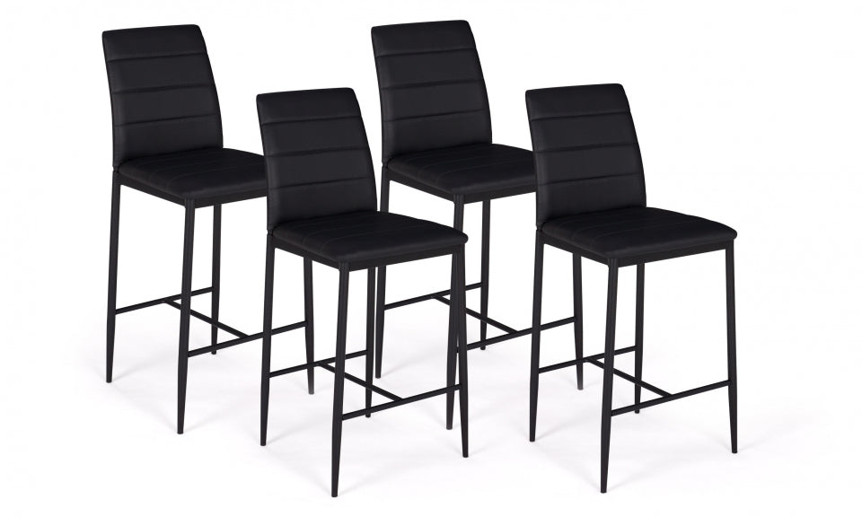 Tabourets de bar Regilux noires - lot de 4