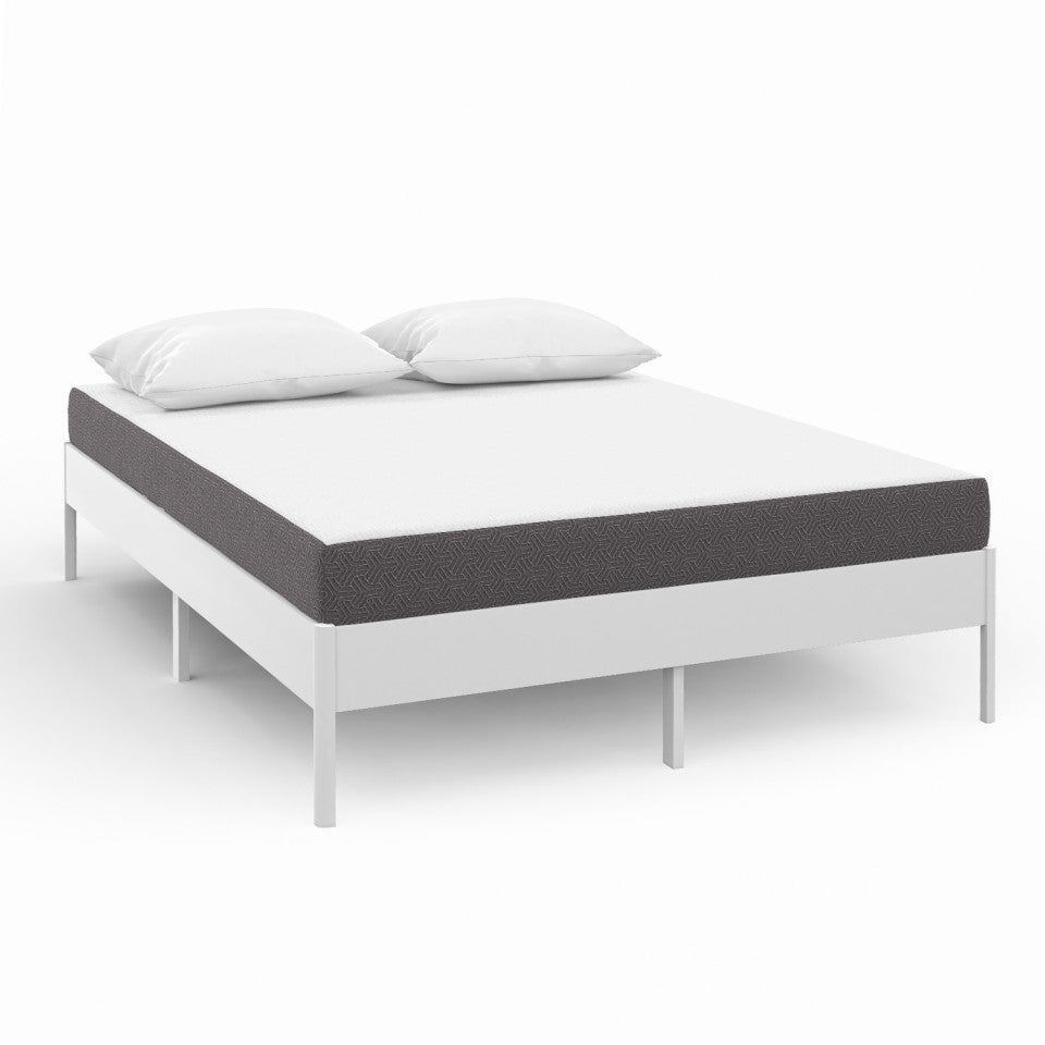 Matelas mémoire de forme épaisseur 16cm blanc et gris 140x190cm