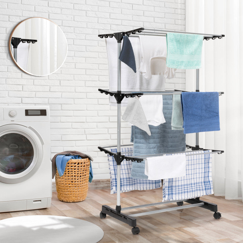 Séchoir Néo noir 4 niveaux - 24m d'étendage