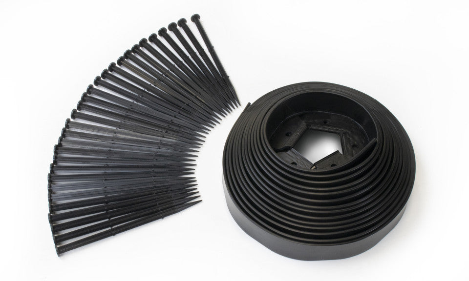 Bordurette pour parterre 10m en plastique noir