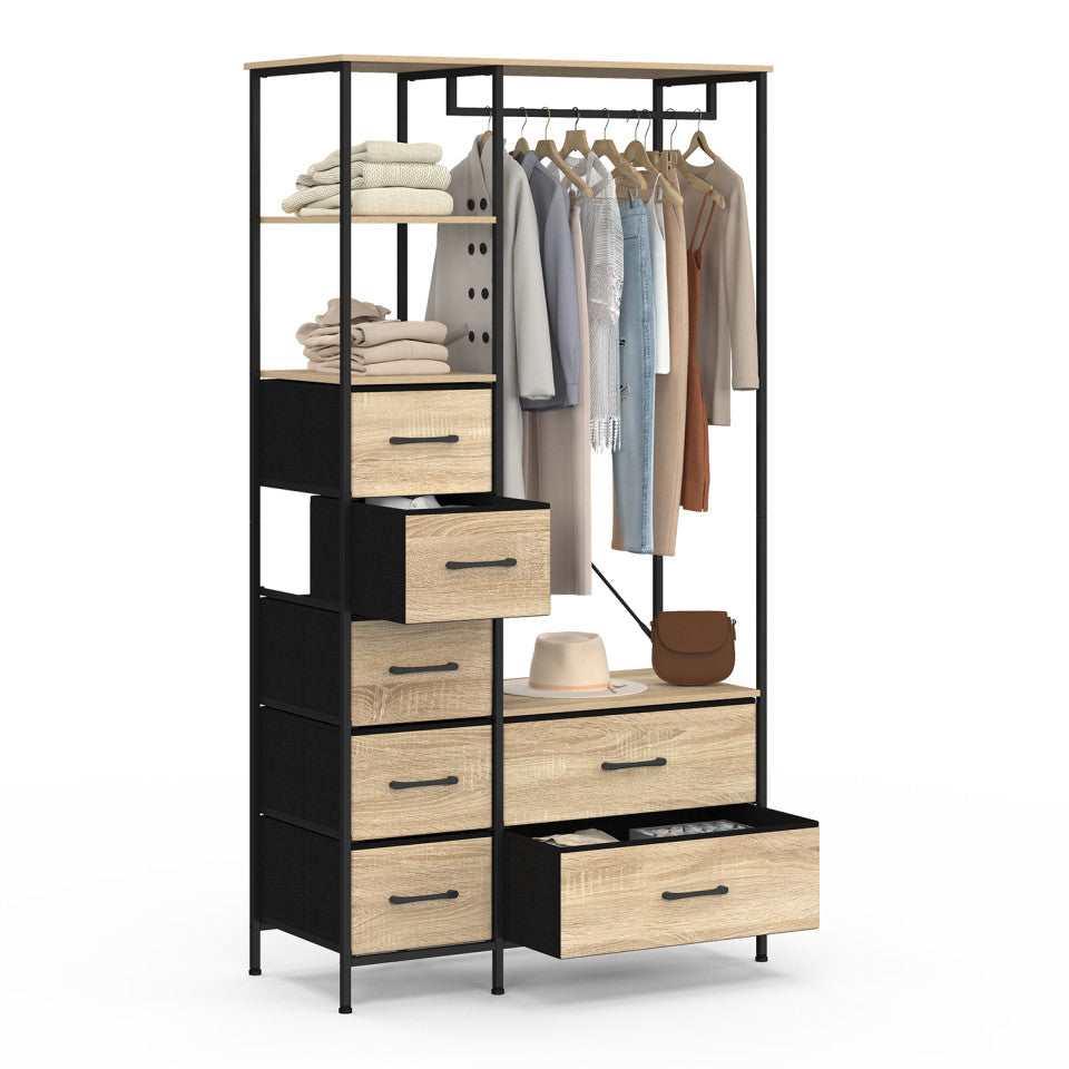 Dressing Iris penderie et 7 tiroirs