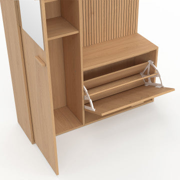 Vestiaire d'entrée Faustine avec placard et miroir