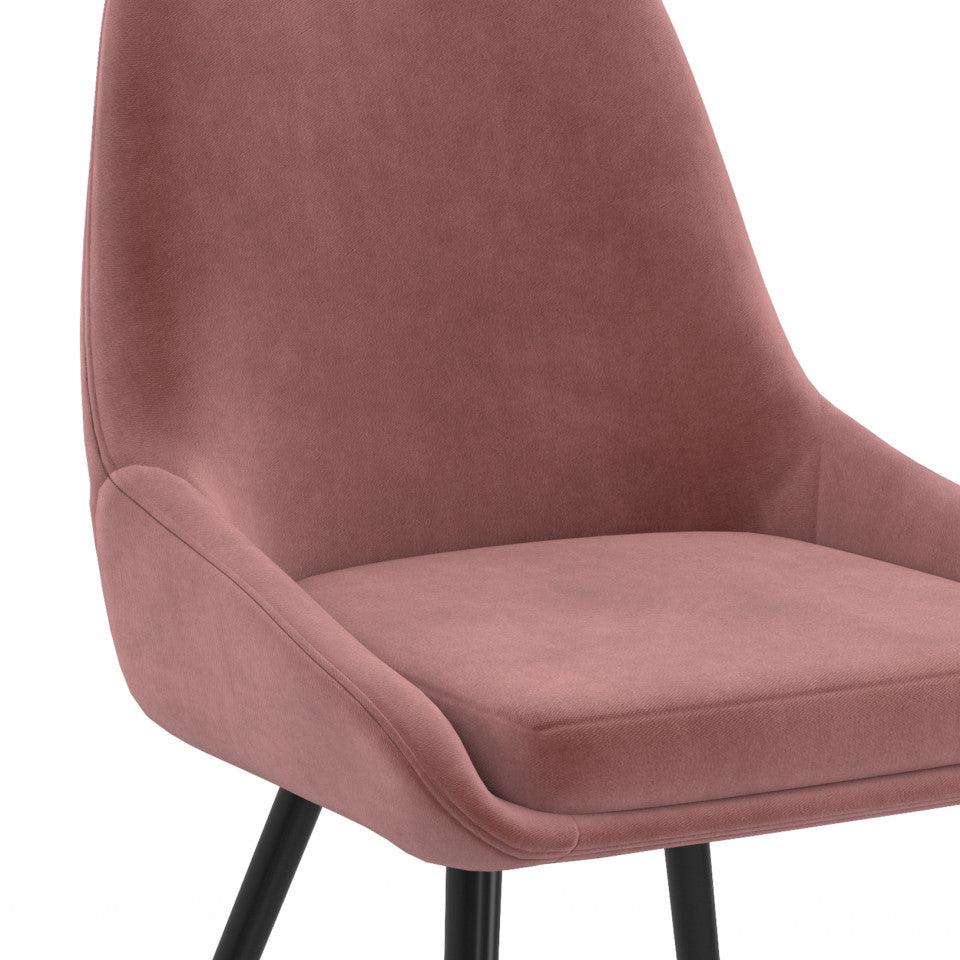 Chaises Olivia assise mix de couleurs : 1x crème, 1x gris clair, 1x gris foncé et 1x rose - lot de 4
