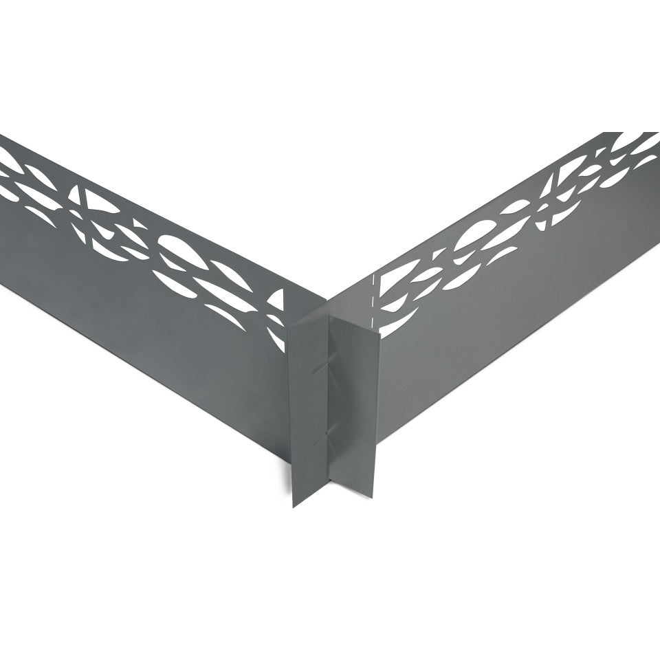 Bordurettes métal - lot de 5 gris anthracite - ajouré
