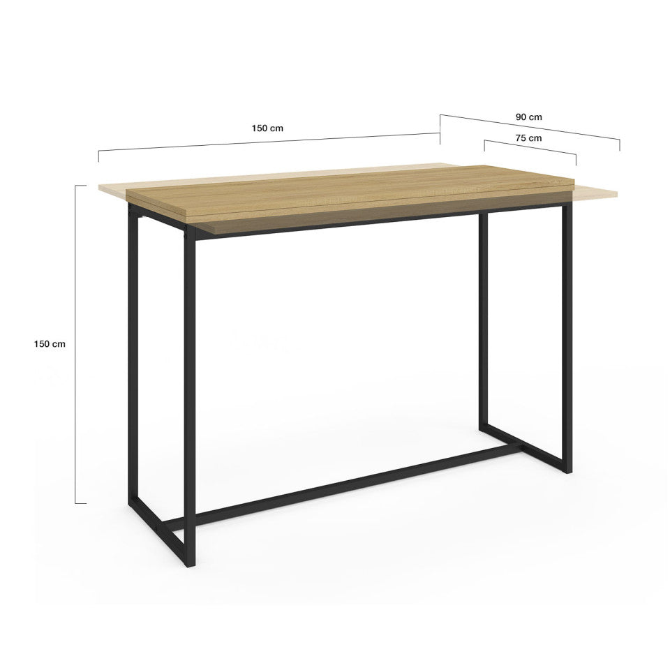 Table repas console dépliable Memphis 110cm