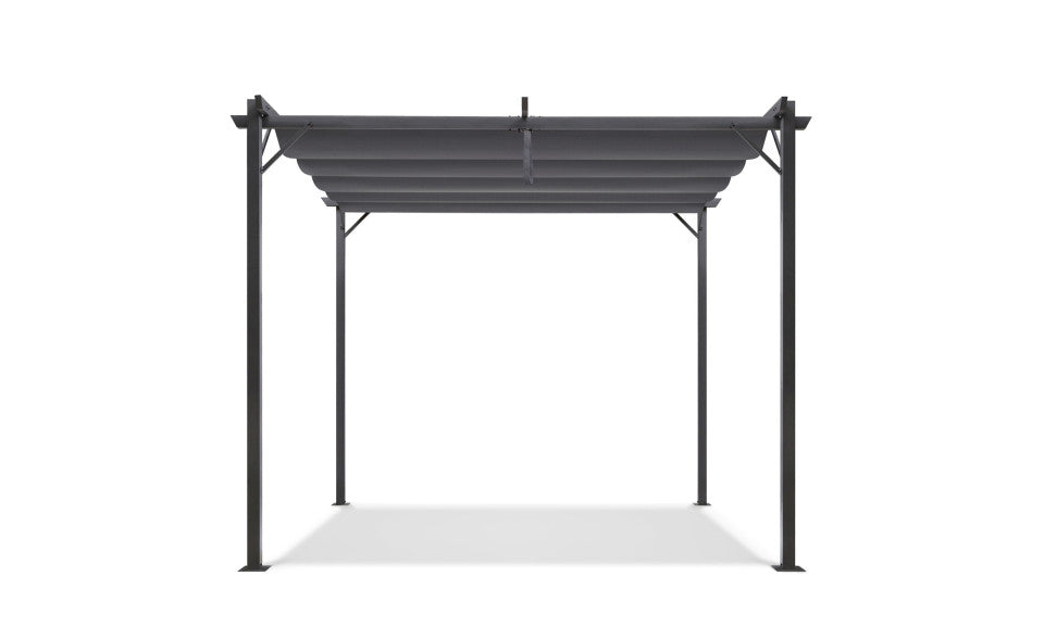 Pergola Marina 3x3m toit rétractable gris