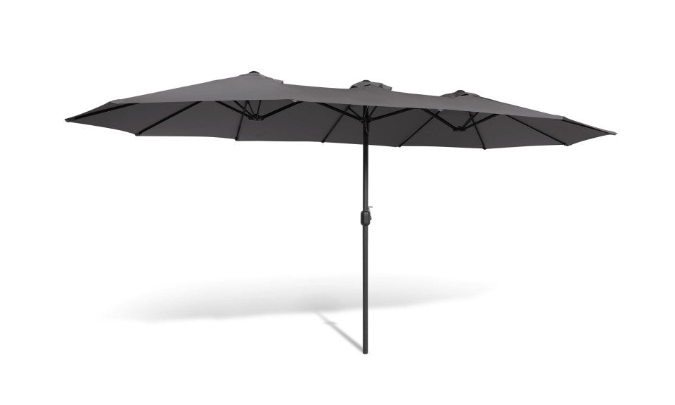 Parasol double 450x260cm gris