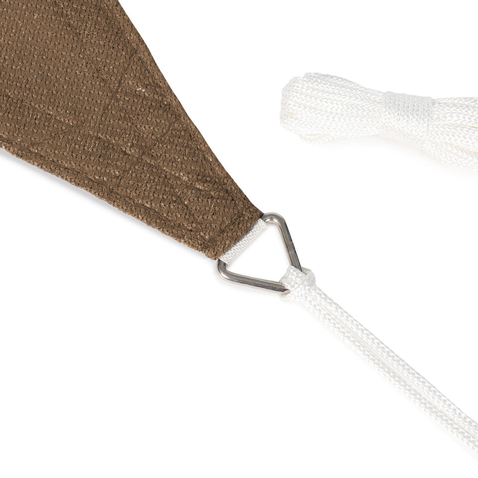 Voile d'ombrage triangulaire taupe 5x5x5m
