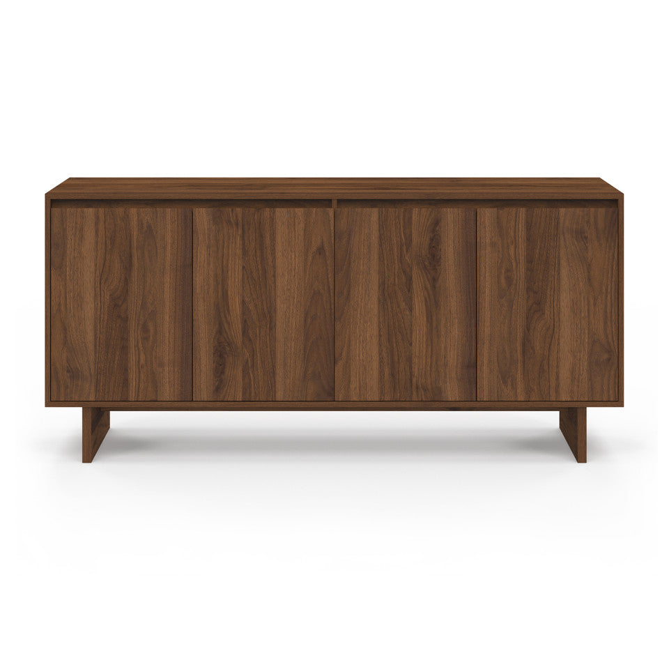 Buffet Yumi 4 portes effet noyer L160cm