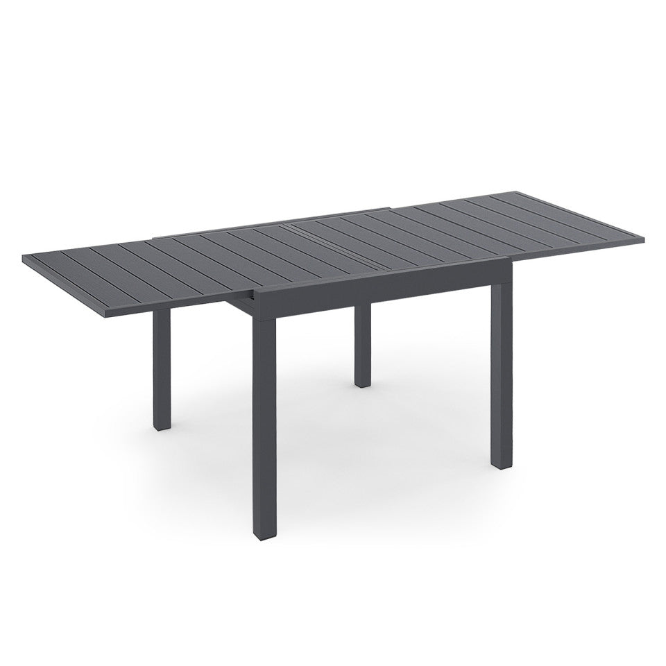 Ensemble repas extensible 8 places en polywood gris