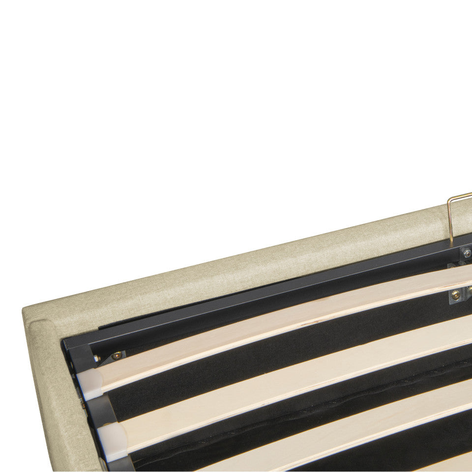 Lit coffre Otto 140x190cm tissu beige