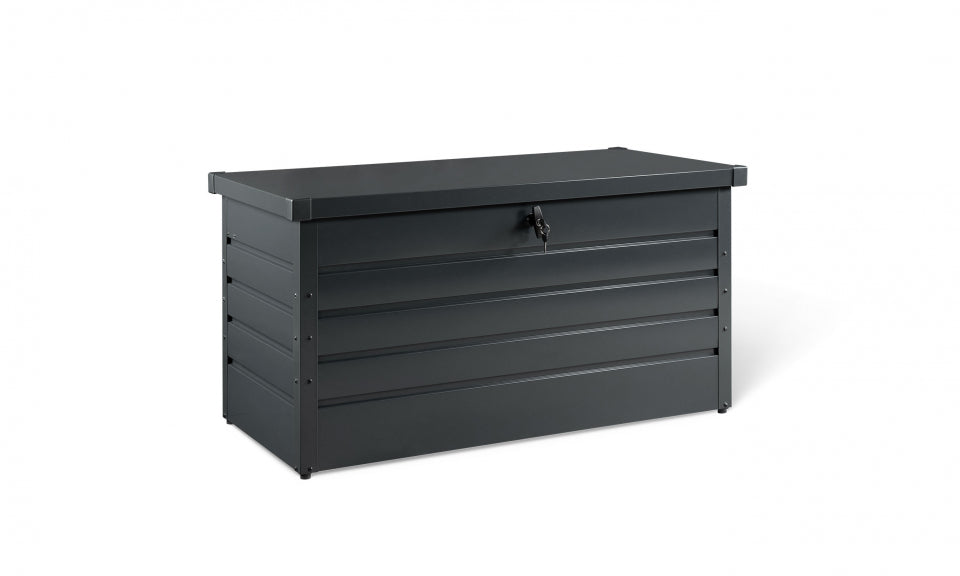 Coffre de rangement pour extérieur gris anthracite en métal 350L