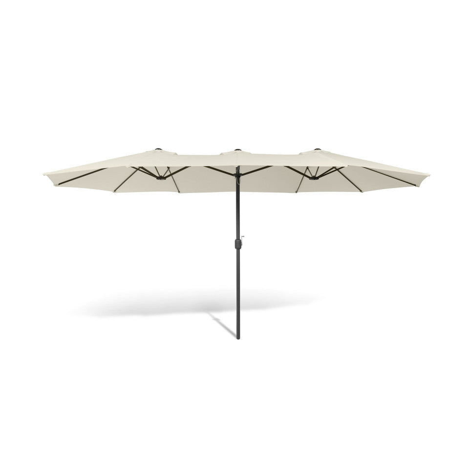 Parasol double 450x260cm crème