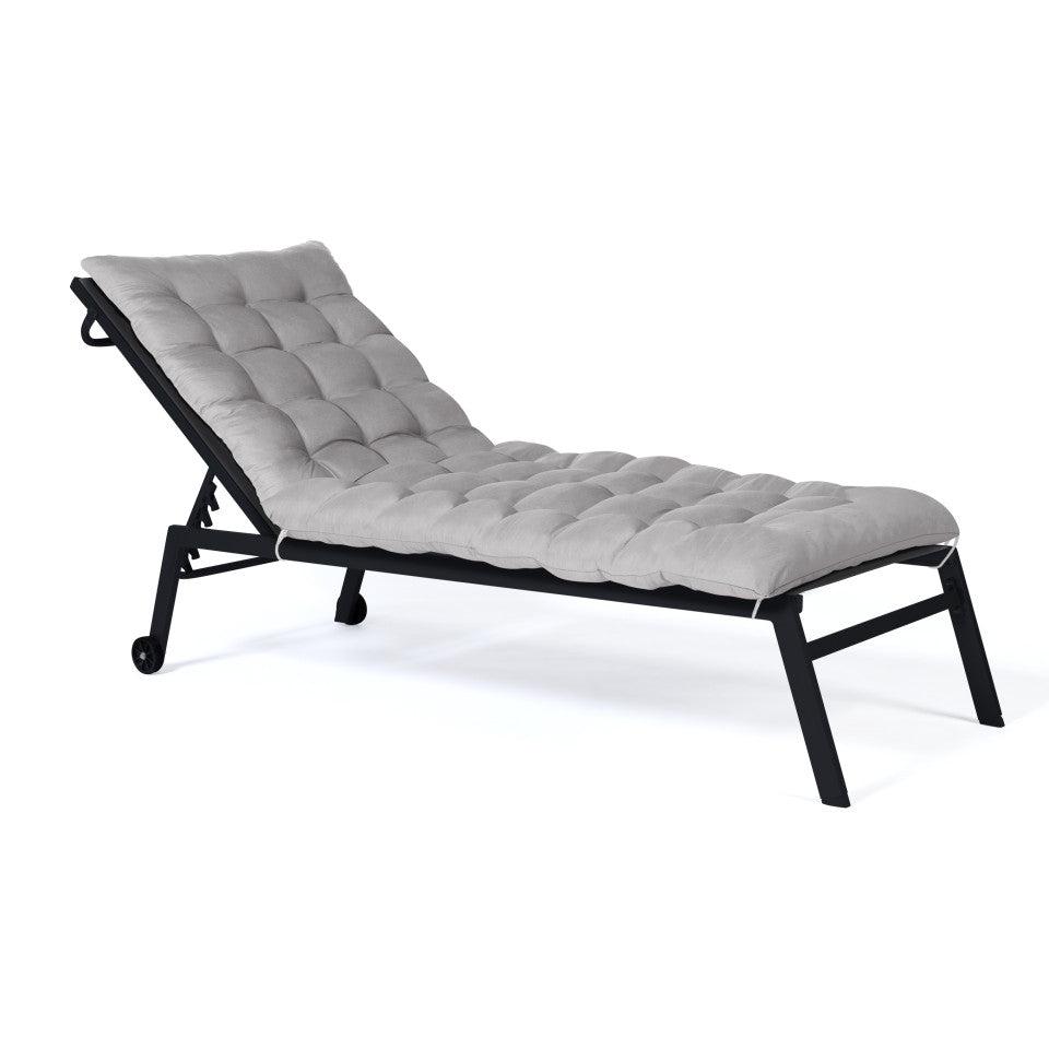 Coussins universels gris pour bain de soleil - lot de 2