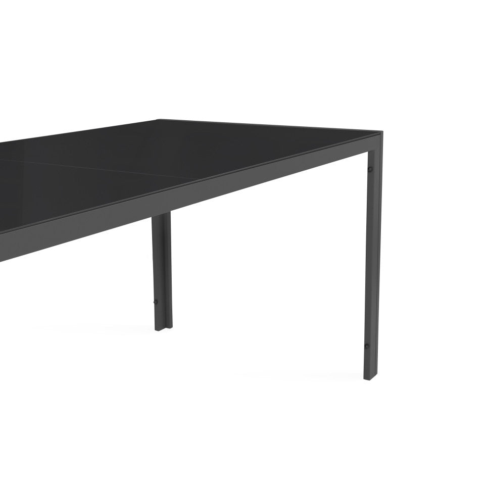 Table de jardin Formentera en verre trempé 190cm