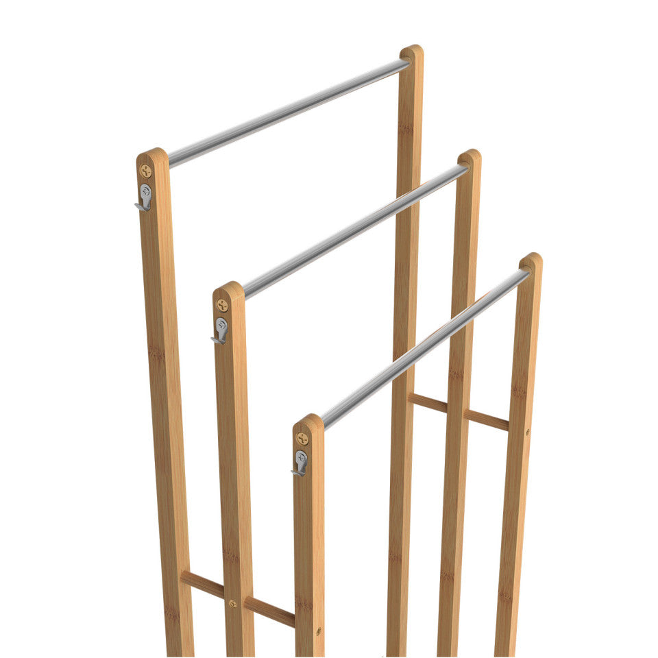Porte-serviettes Maya 3 niveaux en bambou