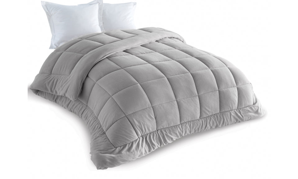 Couette 400gr/m² polaire biface gris - 240x260cm