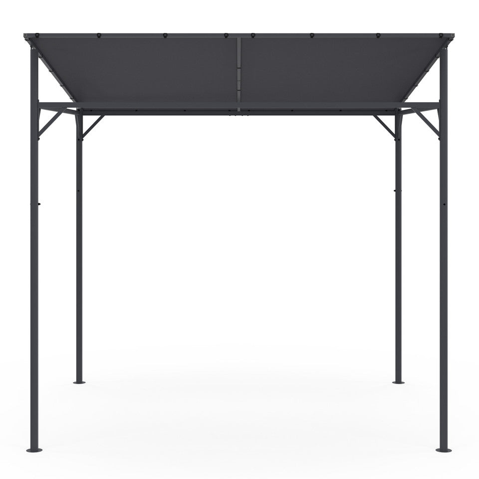 Pergola Gazebo en acier avec toit incliné 2.3x2.4m