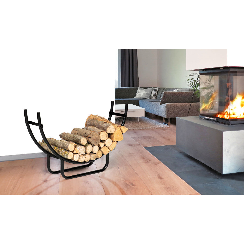 Range bûches arche en acier