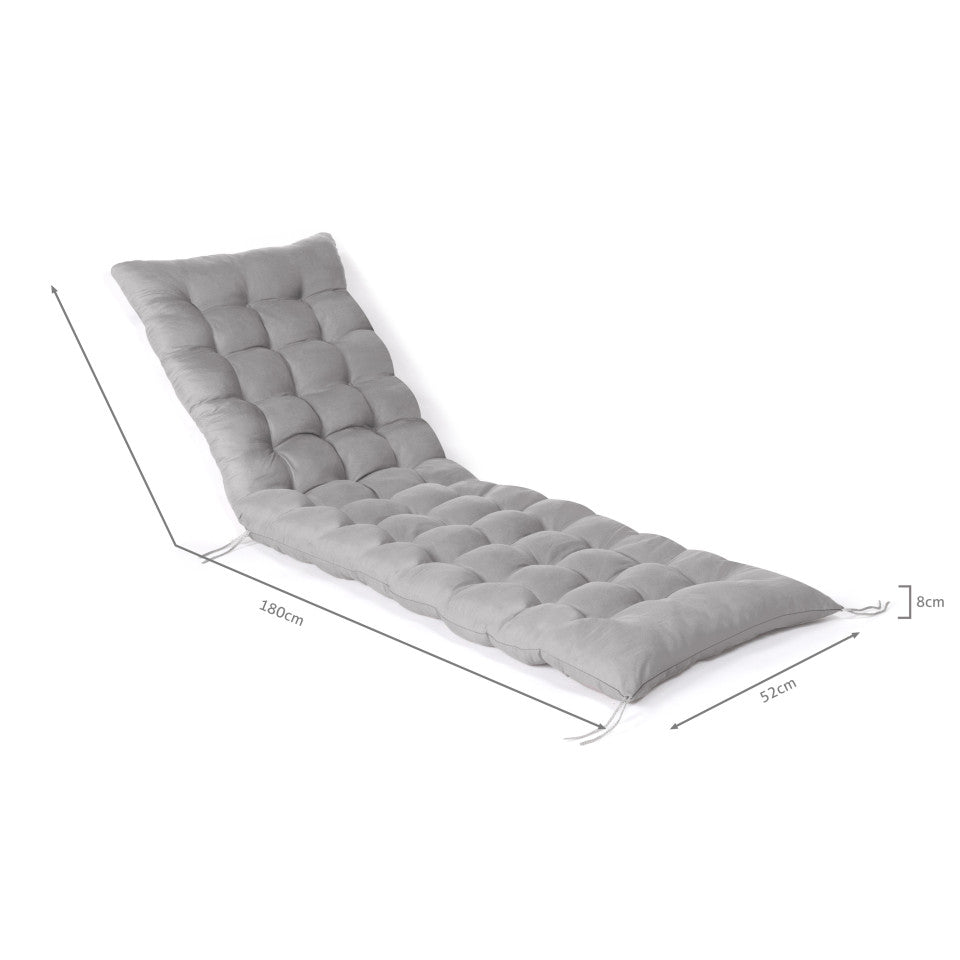 Coussins universels gris pour bain de soleil - lot de 2