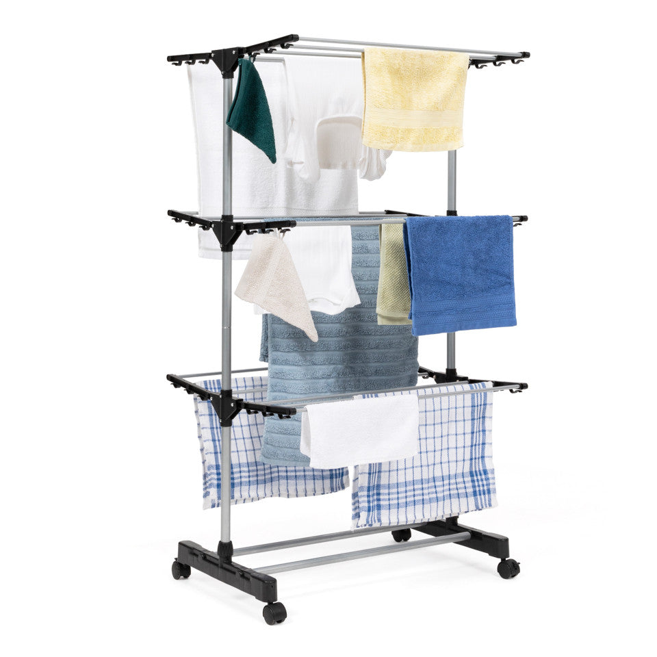 Séchoir Néo noir 3 niveaux - 16m d'étendage