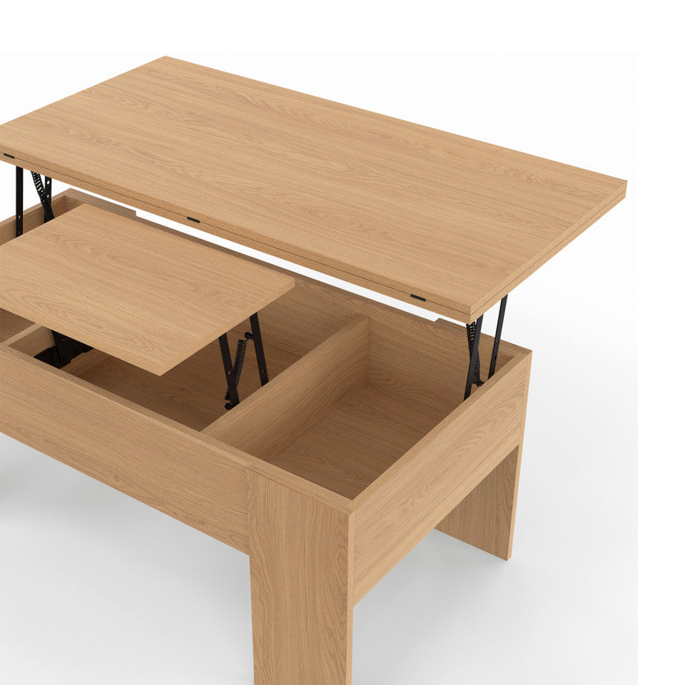 Table basse Albane avec plateau relevable et dépliant