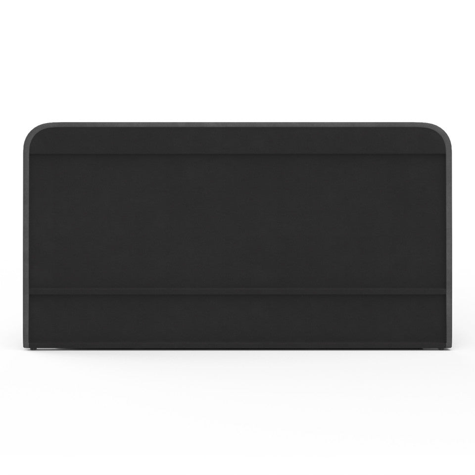 Lit coffre Valentina en velours gris avec sommier et tête de lit 140x190cm