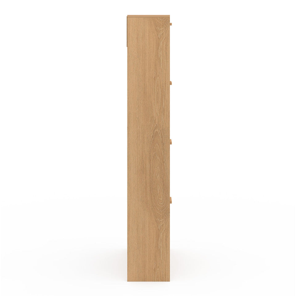 Meuble à chaussures Faustine 4 portes effet lattes - 24 paires