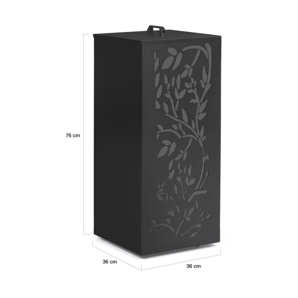 Réservoir à granules et pellets noir à motifs 45kg