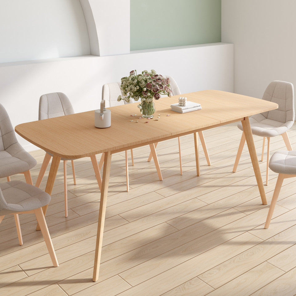 Table repas Venezia plateau extensible 160-200cm bois