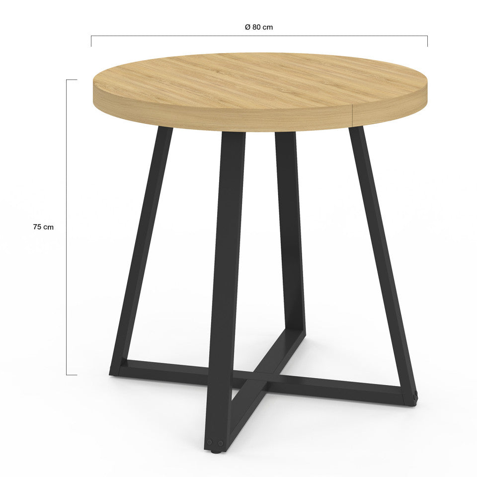 Table à manger ronde Sana Ø80cm
