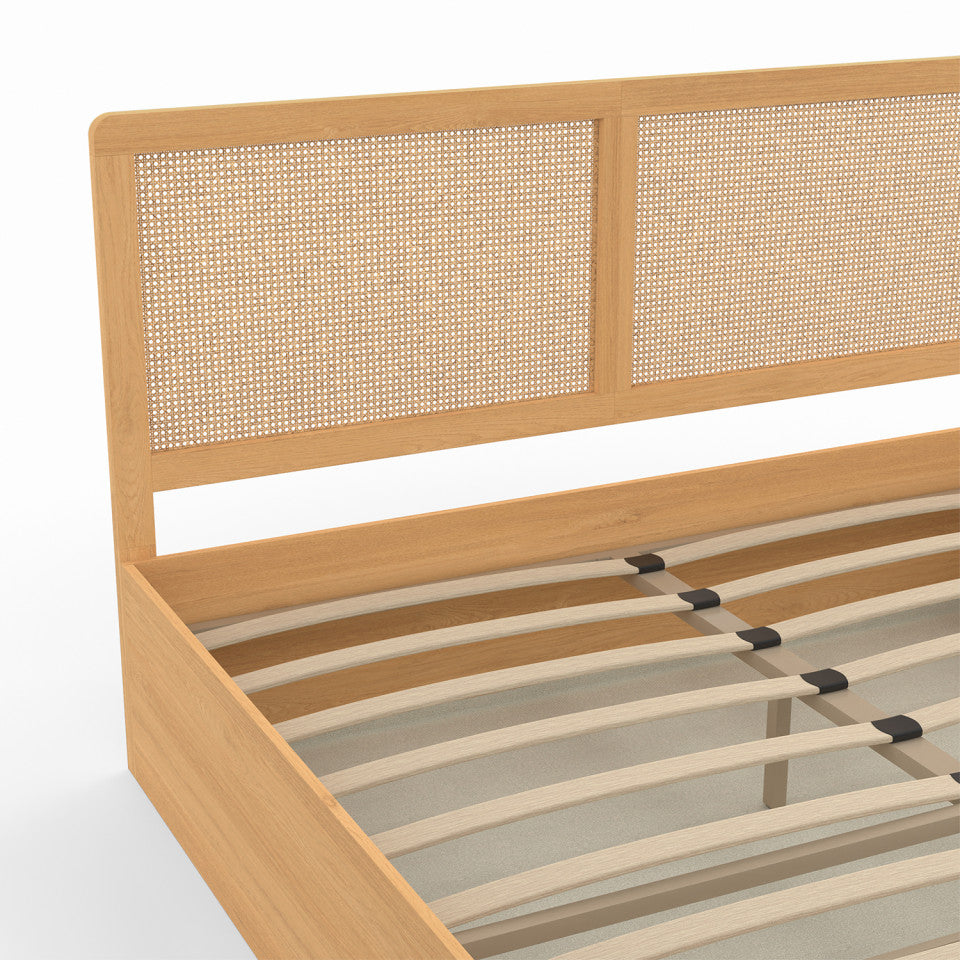 Lit coffre Eve 160x200cm cannage