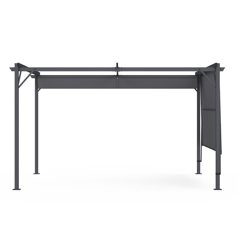 Pergola Marina en acier avec toit rétractable et inclinable 3x4m