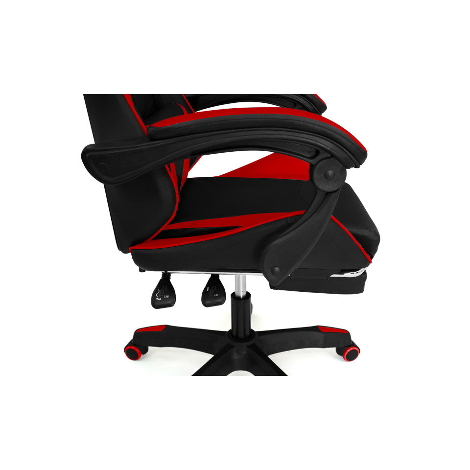 Fauteuil de bureau spécial gaming noir et rouge