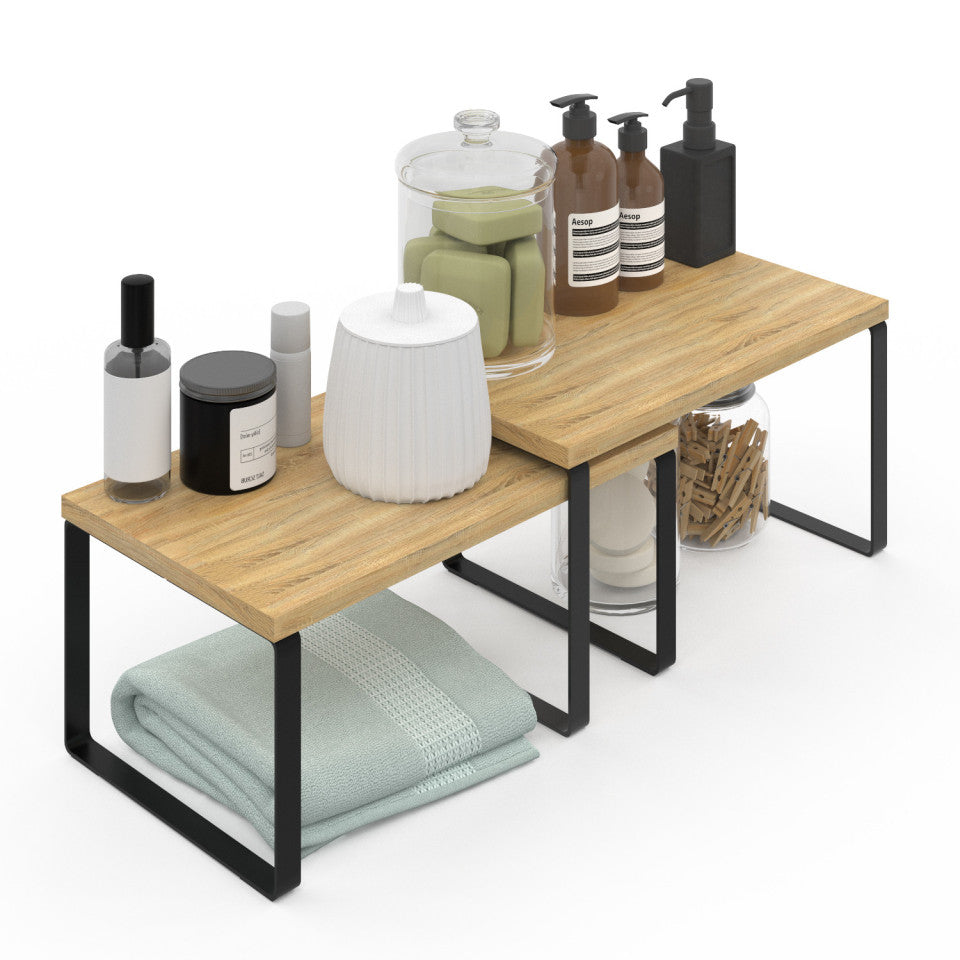 Etagères de rangement encastrables pour placards - lot de 4