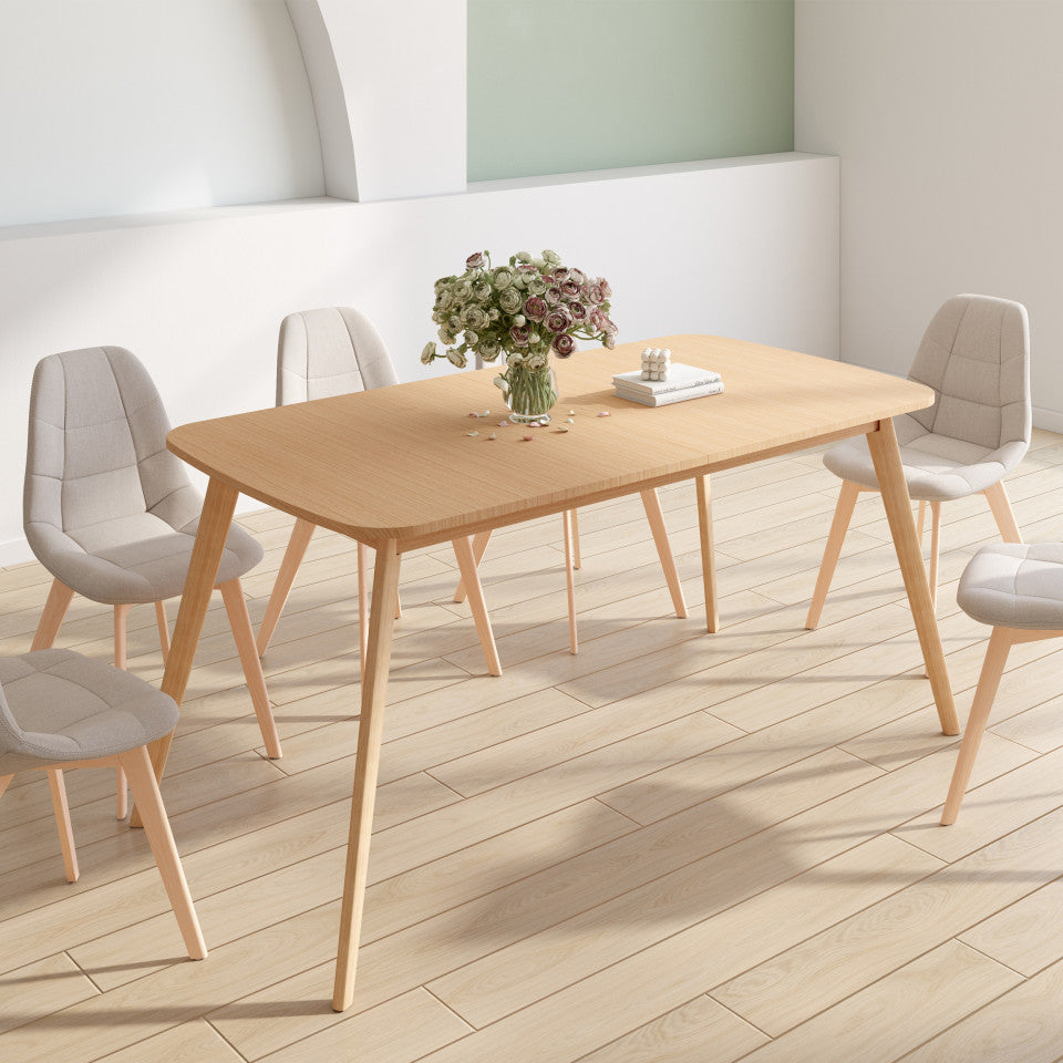 Table repas Venezia plateau extensible 160-200cm bois
