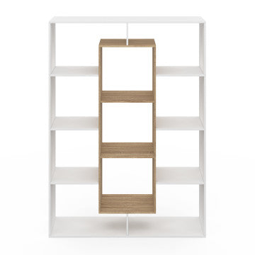 Etagère bibliothèque Paulette bois et blanc