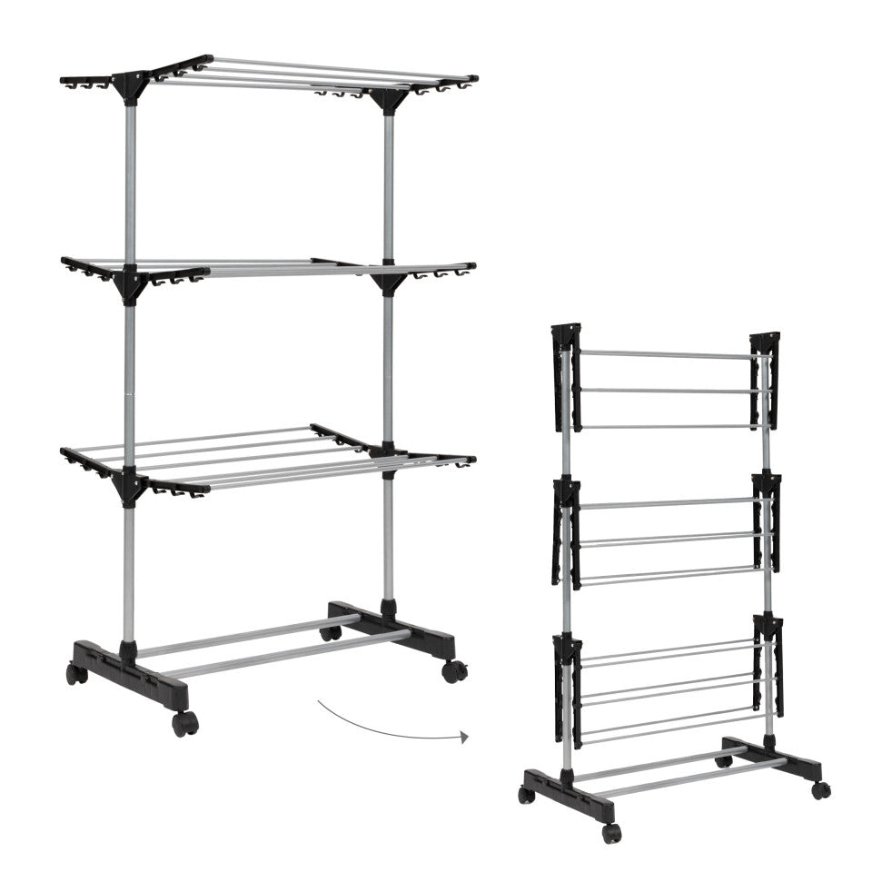 Séchoir Néo noir 3 niveaux - 16m d'étendage