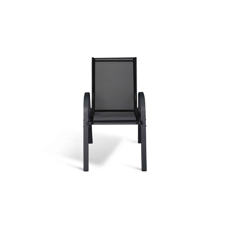 Chaises de jardin empilables en textilène mix de couleurs - lot de 6