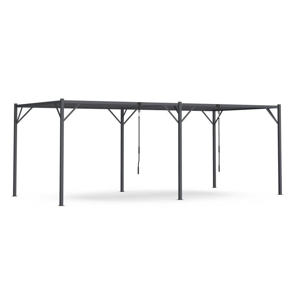 Pergola Venice 3x6m toit lames orientables gris