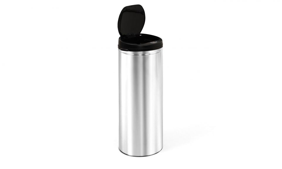 Poubelle automatique ronde 50L Silver