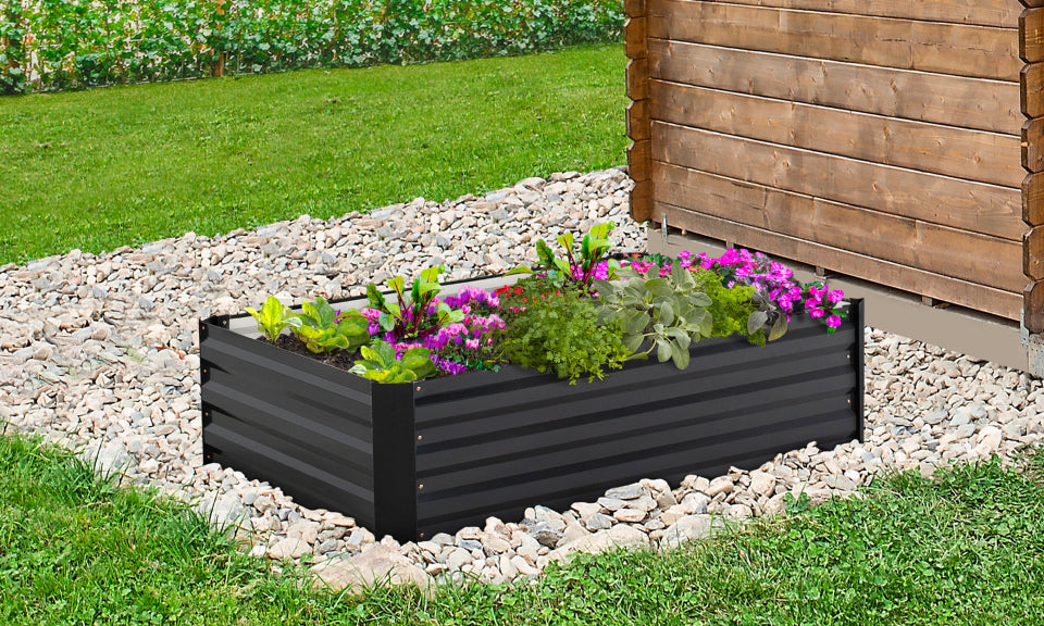 Carré de potager en métal 115x80x20cm