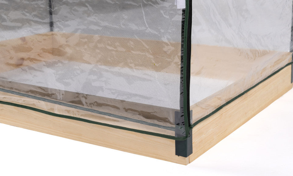 Serre de potager Aroma en bois speciale plantes hautes avec Bâche