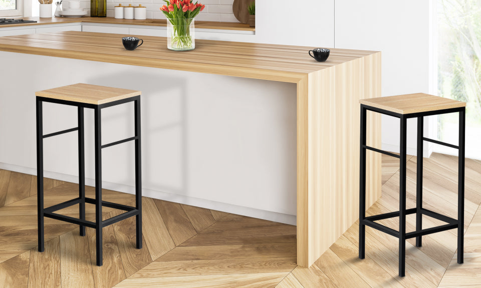 Tabourets de bar industriels Memphis - Lot de 2